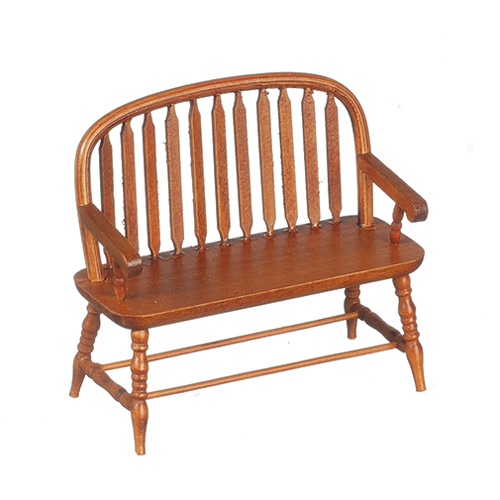 Colonial Windsor Bench, Walnut